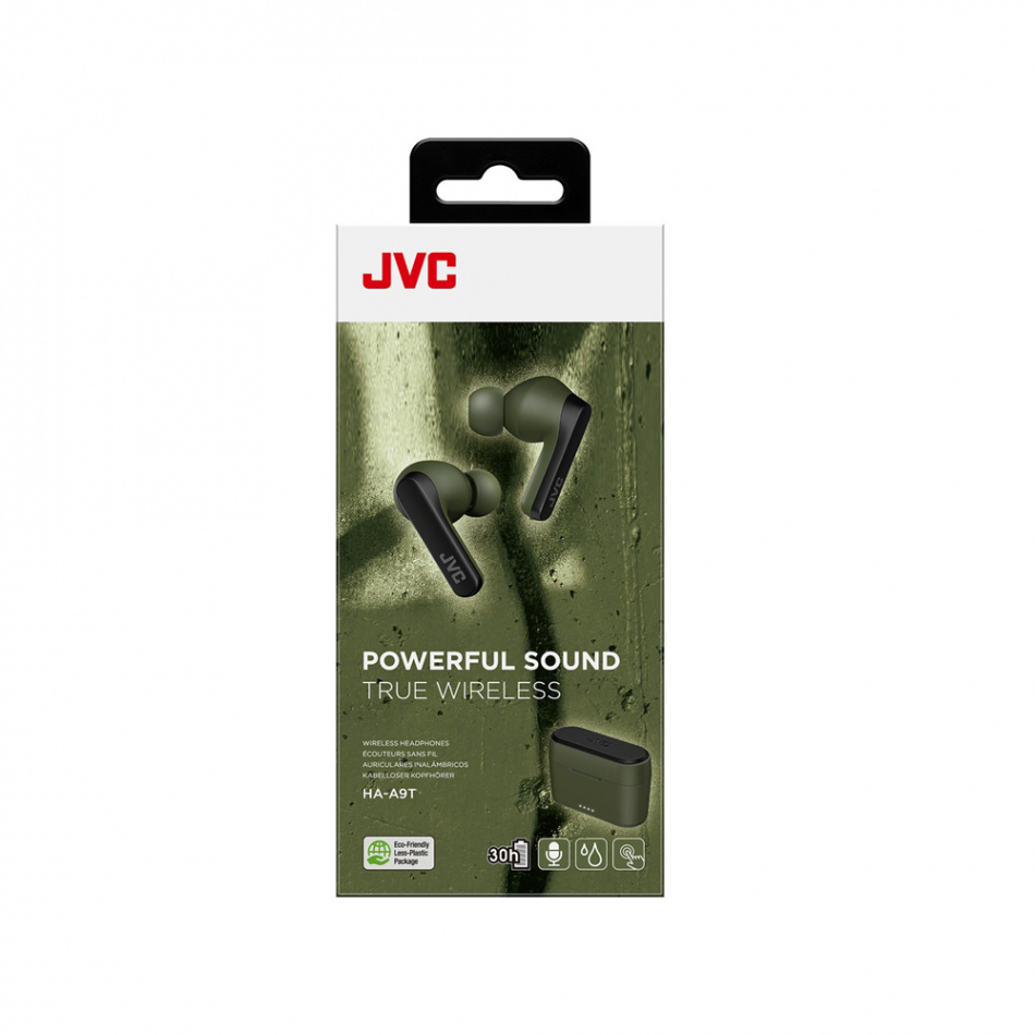JVC HA-A9T True Wireless in-ear hodetelefoner, grønn