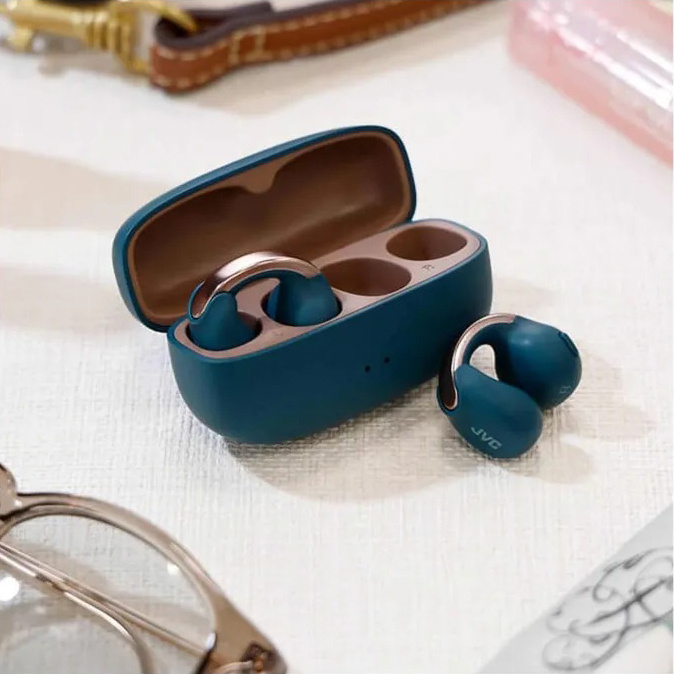 JVC HA-NP1T True Wireless in-ear hodetelefoner med øreklips, turkis
