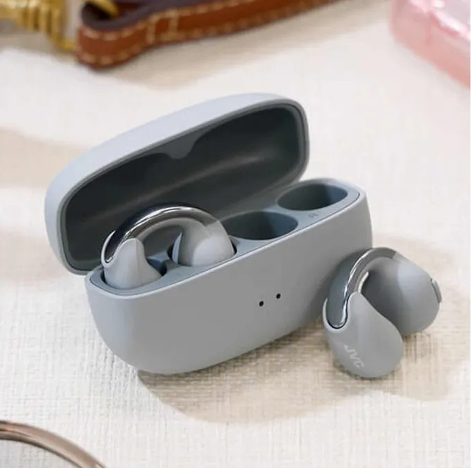 JVC HA-NP1T True Wireless in-ear hodetelefoner med øreklips, grå