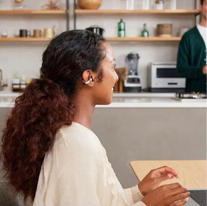 JVC HA-NP1T True Wireless in-ear hodetelefoner med øreklips, burgunder