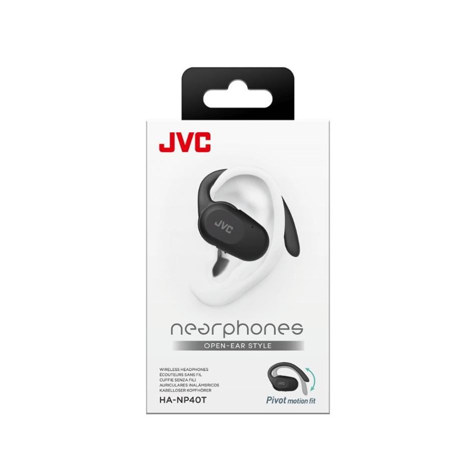 JVC HA-NP40T trådløse IPX4-klassede hodetelefoner med Bluetooth, svart