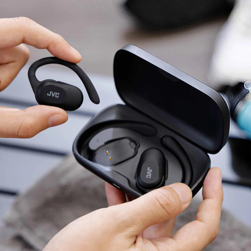 JVC HA-NP40T trådløse IPX4-klassede hodetelefoner med Bluetooth, svart