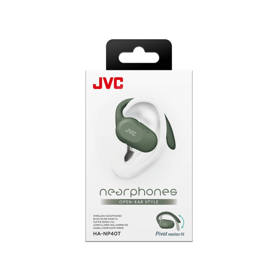 JVC HA-NP40T trådløse IPX4-klassede hodetelefoner med Bluetooth, grønn