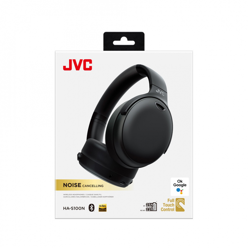 JVC HA-S100N trådløse over-ear-hodetelefoner med støyreduksjon, svart