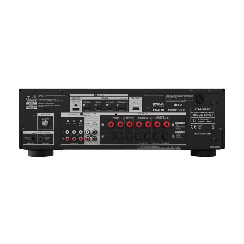 Pioneer VSX-835DAB hjemmekinoforsterker, retureksemplar
