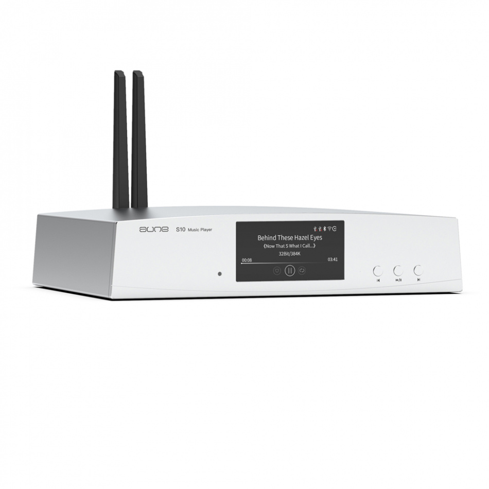Aune S10N nettverksstreamer med Bluetooth, DAC & XLR, sølv