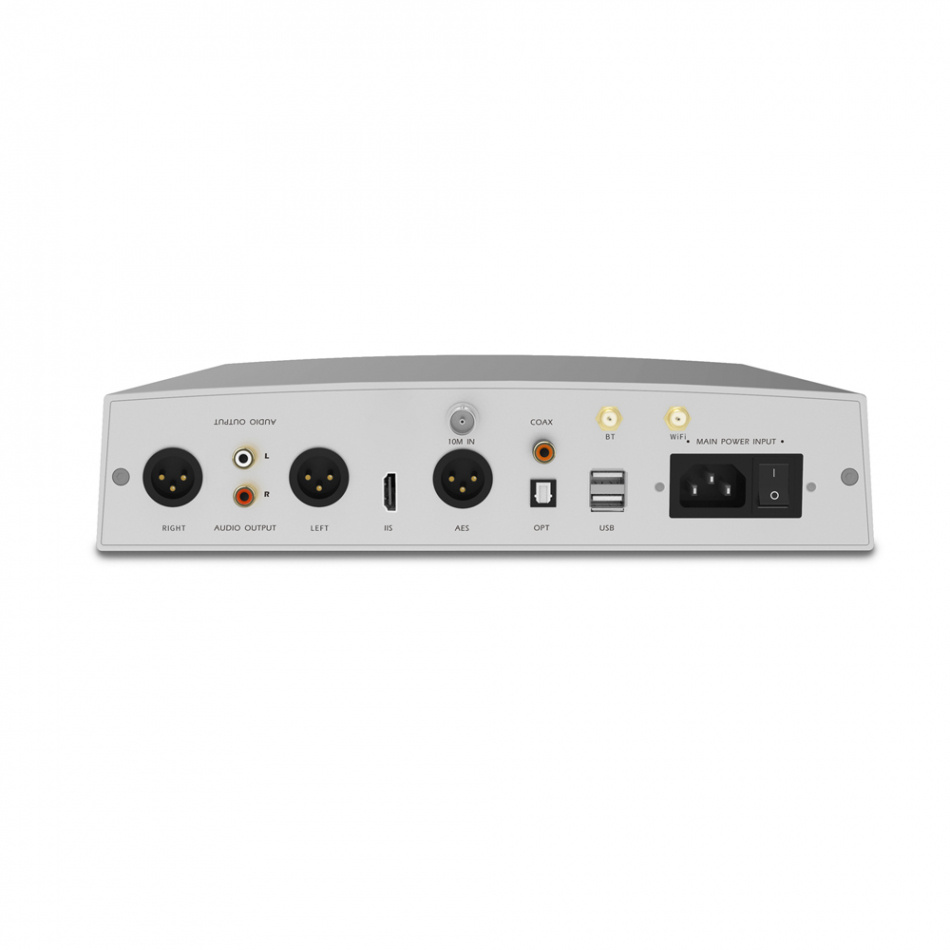 Aune S10N nettverksstreamer med Bluetooth, DAC & XLR, sølv