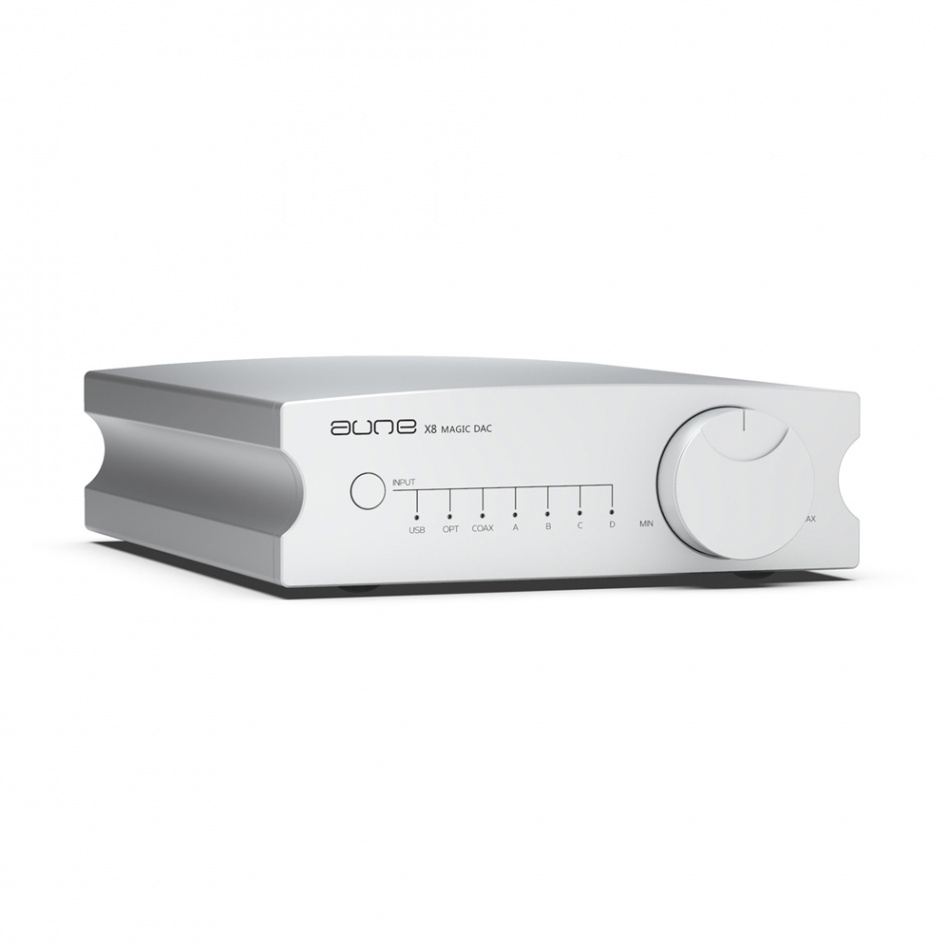 Aune X8 XVIII Magic kompakt DAC med forforsterkerutgang, sølv