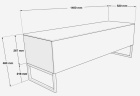 Norstone Khalm 140 mediabenk, pianohvit Norstone Khalm 140 mediabenk, pianohvit