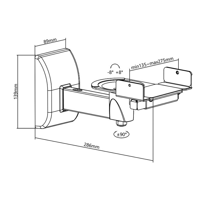 Norstone Bookshelf Wall Mount, svart par