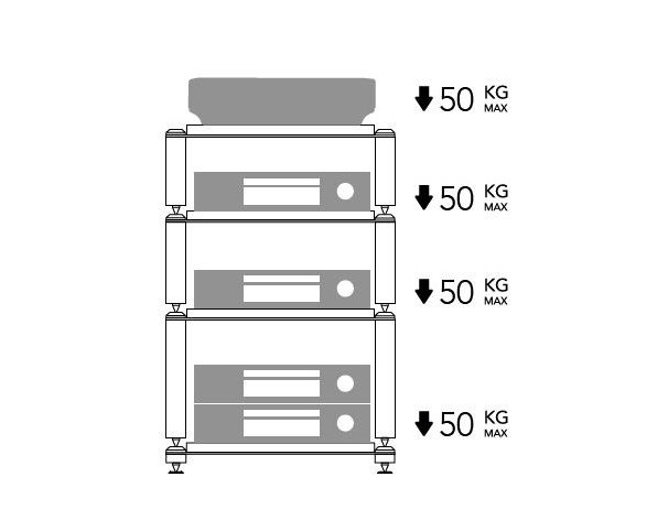 Norstone Copenhagen 1, hyllplan i eik modulært Hifi-rack