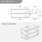 Norstone Esse AV, mediabenk matt svart med frostede glasshyller Norstone Esse AV, mediabenk matt svart med frostede glasshyller