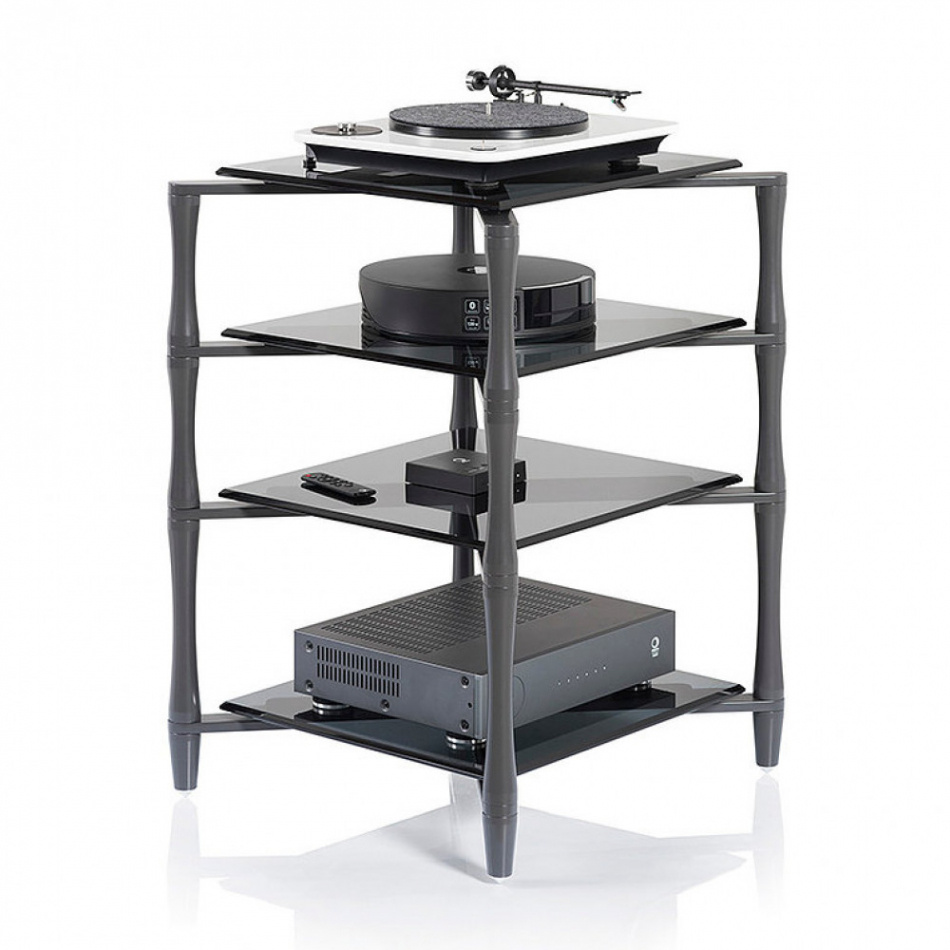 Norstone Slender Hifi stereorack, Gunmetal Grey