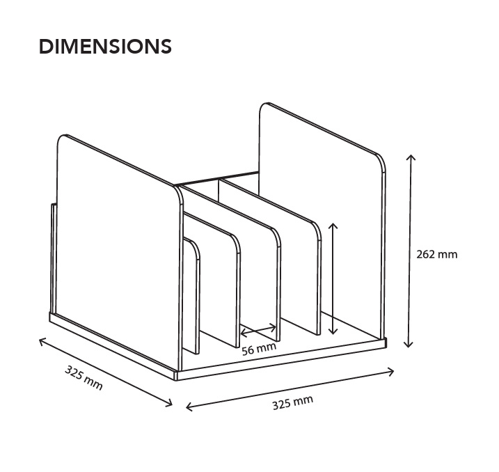 NorStone Vinyl L PR, oppbevaring av vinylplater bambus/plexiglass