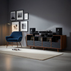 NorStone Oslo Vinyl 1600 mediabenk for platespiller & elektronikk, valnøtt/svart NorStone Oslo Vinyl 1600 mediabenk for platespiller & elektronikk, valnøtt/svart