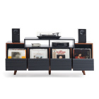 NorStone Oslo Vinyl 1600 mediabenk for platespiller & elektronikk, valnøtt/svart NorStone Oslo Vinyl 1600 mediabenk for platespiller & elektronikk, valnøtt/svart
