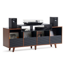 NorStone Oslo Vinyl 1600 mediabenk for platespiller & elektronikk, valnøtt/svart NorStone Oslo Vinyl 1600 mediabenk for platespiller & elektronikk, valnøtt/svart