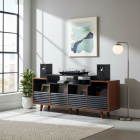 NorStone Oslo Vinyl 1600 mediabenk for platespiller & elektronikk, valnøtt/svart NorStone Oslo Vinyl 1600 mediabenk for platespiller & elektronikk, valnøtt/svart