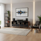 NorStone Oslo Vinyl 1600 mediabenk for platespiller & elektronikk, valnøtt/svart NorStone Oslo Vinyl 1600 mediabenk for platespiller & elektronikk, valnøtt/svart