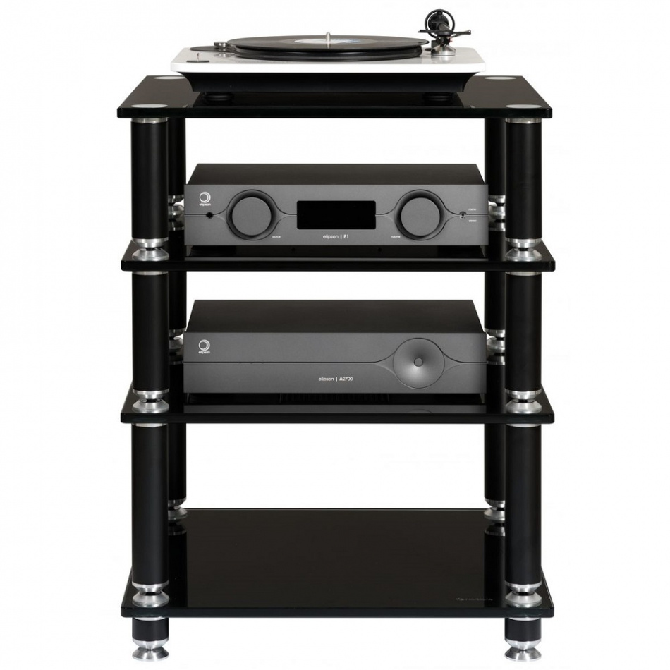 Norstone Stäbbl Hifi stereobenk, matt svart