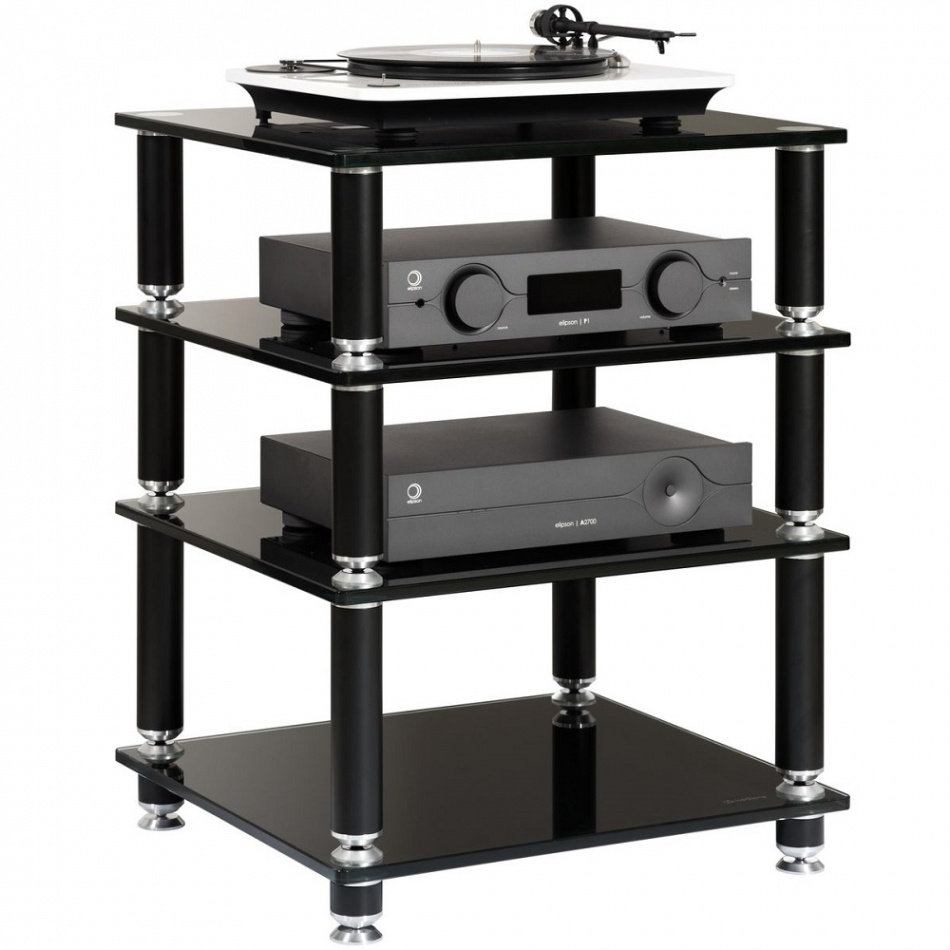 Norstone Stäbbl Hifi stereobenk, matt svart