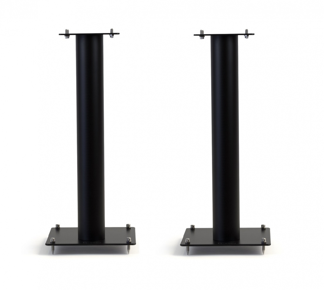Norstone Stylum 2, matte svarte høyttalerstativer 60 cm høye