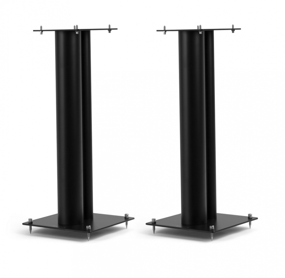 Norstone Stylum 2, matte svarte høyttalerstativer 60 cm høye