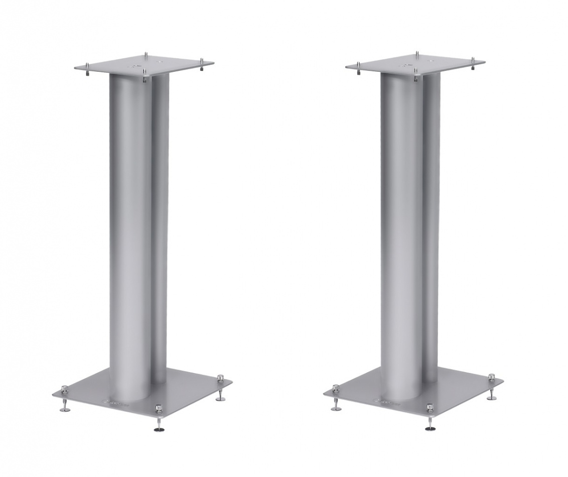 Norstone Stylum 2, matt sølv høyttalerstativer 60 cm høye