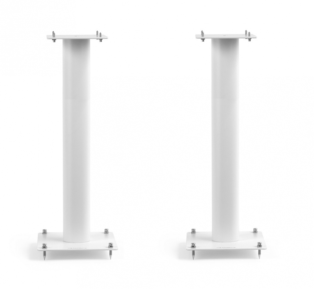 Norstone Stylum 2, matte hvite høyttalerstativer 60 cm høye