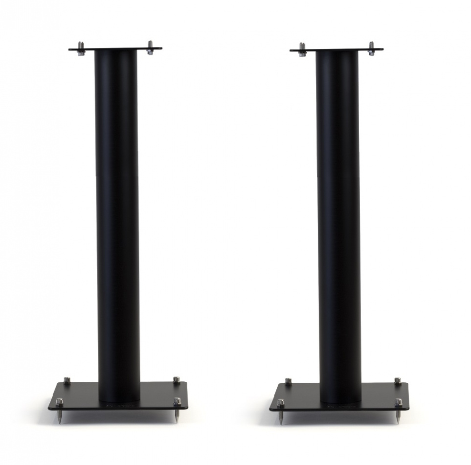 Norstone Stylum 3, matte svarte høyttalerstativer 80 cm høye