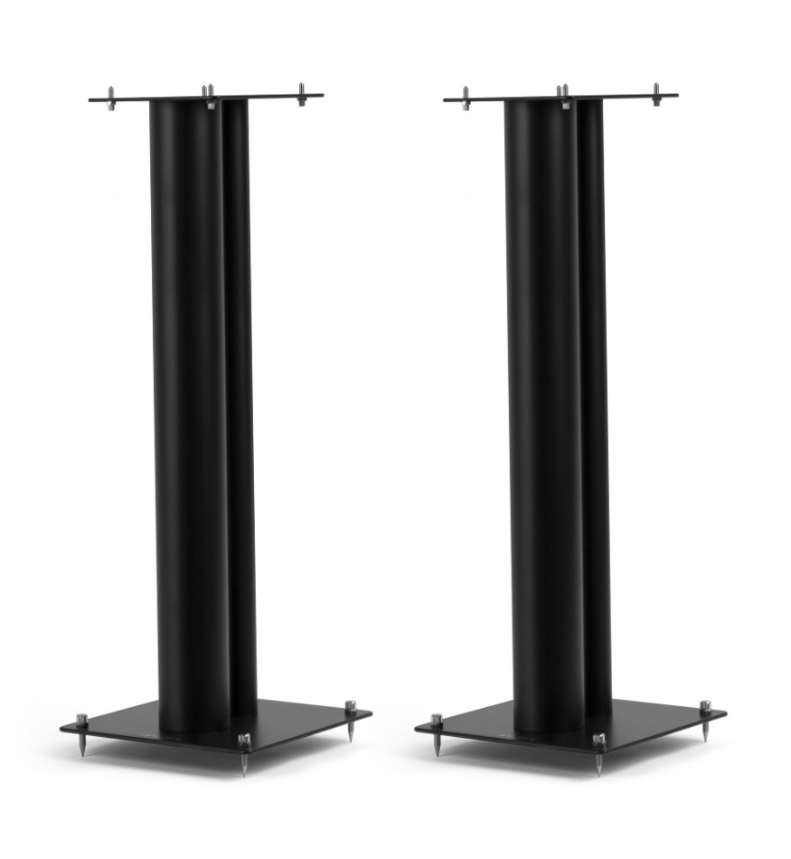 Norstone Stylum 3, matte svarte høyttalerstativer 80 cm høye