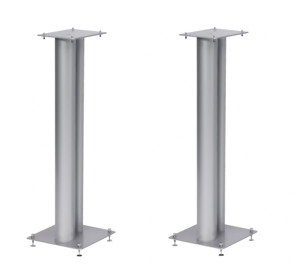 Norstone Stylum 3, matt sølv høyttalerstativer 80 cm høye