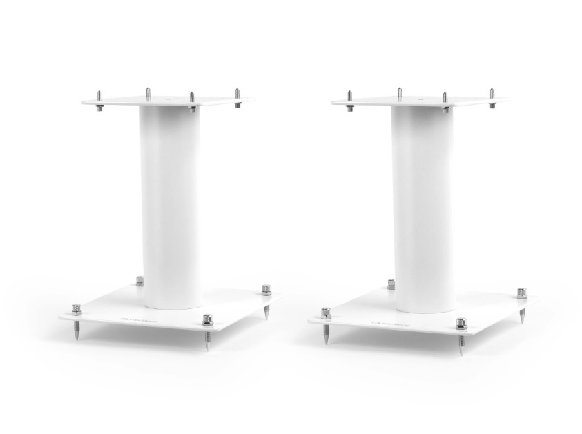 Norstone Stylum S, matte hvite høyttalerstativer 20 cm høye