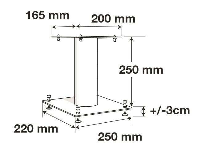 Norstone Stylum S, matte hvite høyttalerstativer 20 cm høye