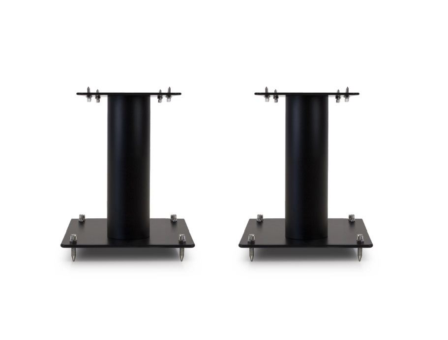 Norstone Stylum S, matte svarte høyttalerstativer 25 cm høye
