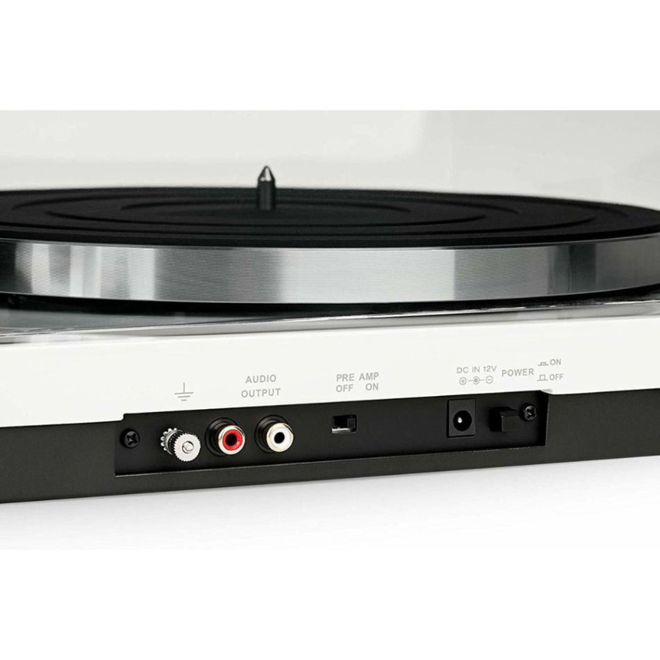 Thorens TD 201 platespiller med Audio Technica AT3600-pickup, hvit
