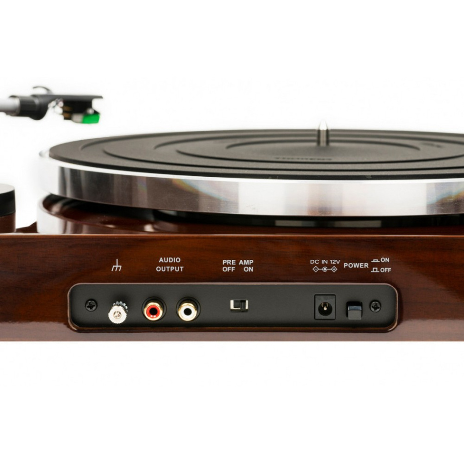 Thorens TD 204 platespiller med Audio Technica AT95E-pickup, valnøtt