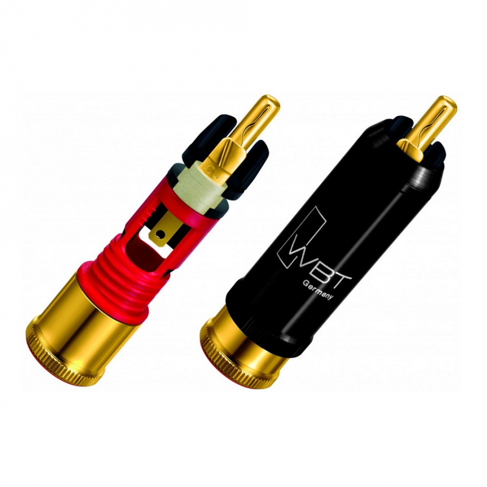 WBT-0110Cu Nextgen RCA-kontakt 75 Ohm rød fargemerking, stk.