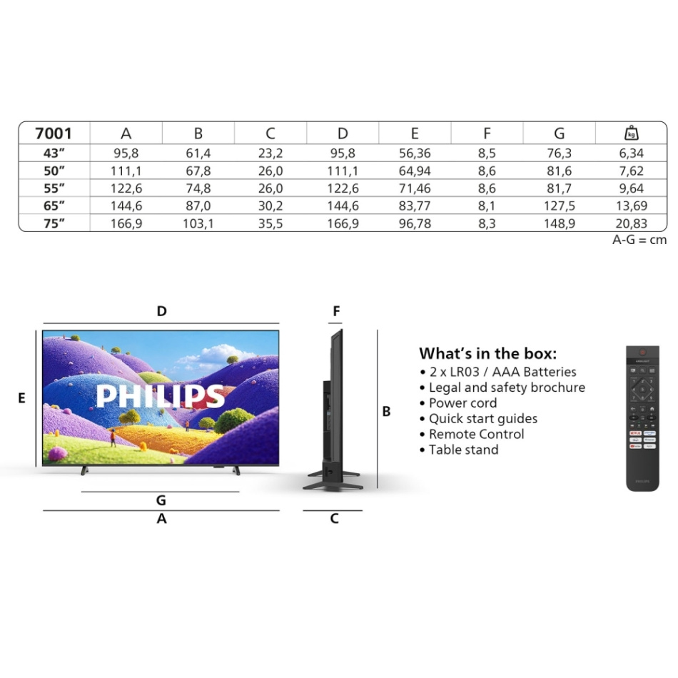Philips 55PUS7001/12, 55-tommers 4K LED-TV med Titan OS