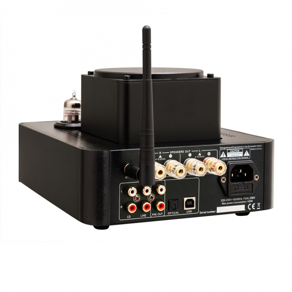 TAGA Harmony HTA-700B v3 USB rørbestykket stereoforsterker med Bluetooth, svart