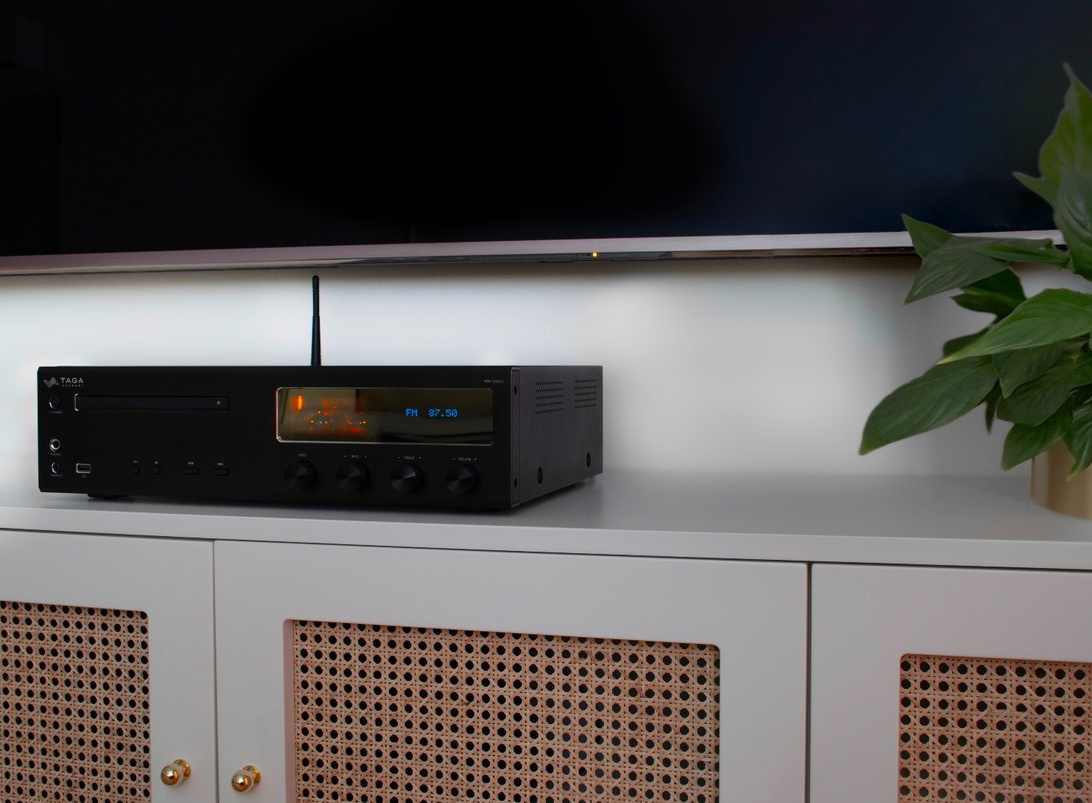 Taga Harmony HTR-1500CD nettverksreceiver med Bluetooth, CD & radio, svart