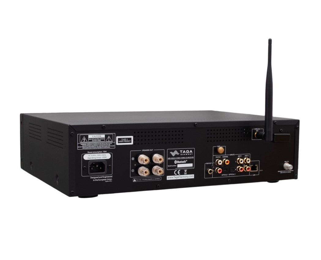 Taga Harmony HTR-1500CD nettverksreceiver med Bluetooth, CD & radio, sølv