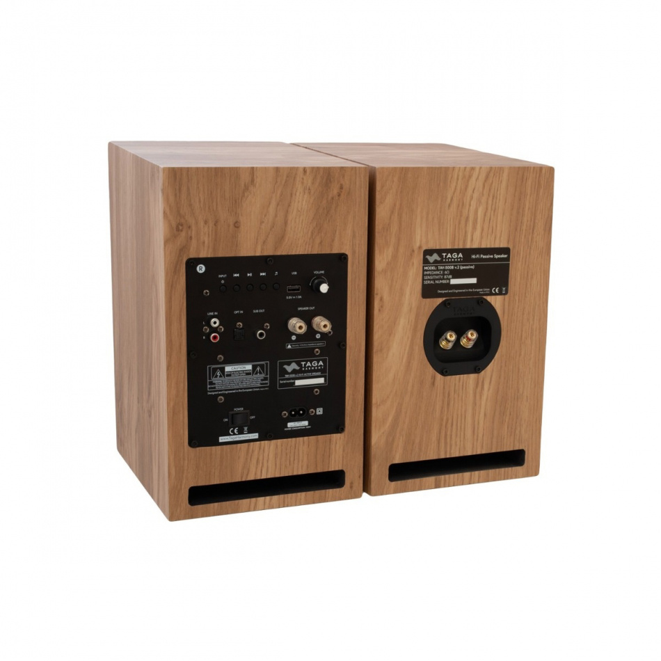 TAGA Harmony TAV-500B v2 aktive stereohøyttalere med Bluetooth, eik par