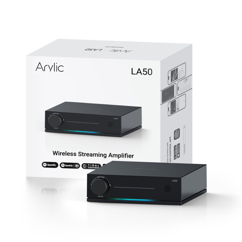 Arylic LA50 strømmeforsterker med HDMI ARC, Google Cast & AirPlay 2