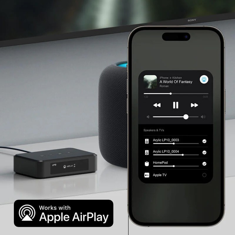 Arylic LP10 nettverkstreamer med AirPlay 2 & Google Cast