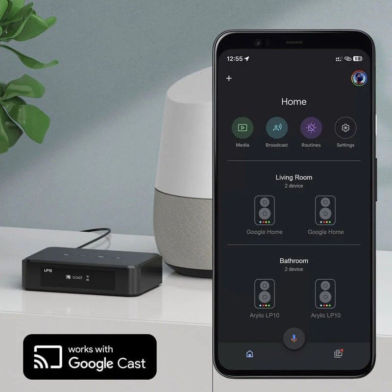 Arylic LP10 nettverkstreamer med AirPlay 2 & Google Cast