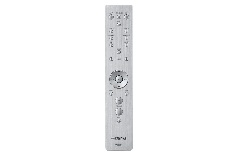 Yamaha A-S2200 stereoforsterker med VU-målere og vintage-design, svart