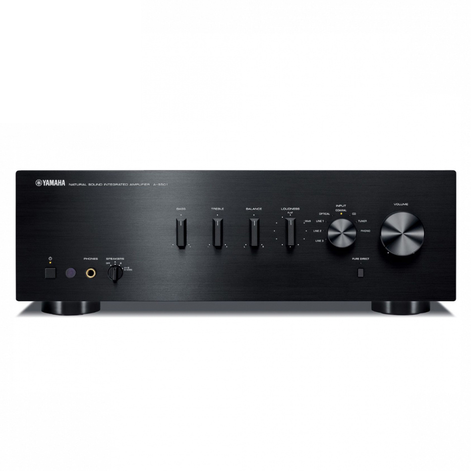 Yamaha A-S501 II stereoforsterker med DAC og RIAA-trinn, svart