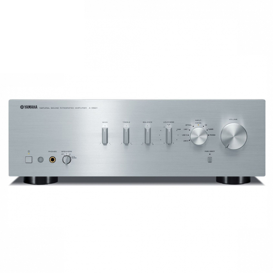 Yamaha A-S501 II stereoforsterker med DAC og RIAA-trinn, sølv