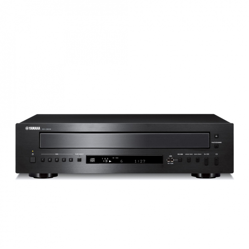 Yamaha CD-C603 CD-veksler, svart